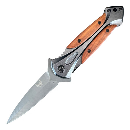 Canivete Tático Semi Automatico Benchmade Da27 Wood Butterfl Canivete Tático Semi Automatico Benchmade Da27 Wood Butterfl