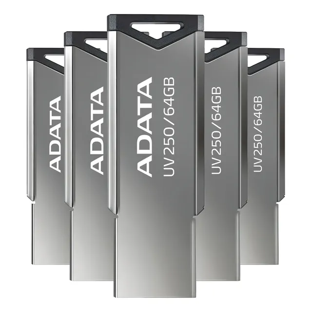 Kit 20 Memoria Usb 64gb Adata Uv250 Auv250-64g-rbk 2.0 Color Plateado