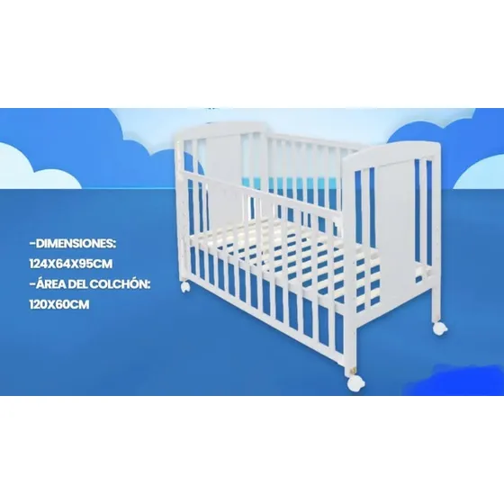 Cuna De Madera Para Bebes Blanca