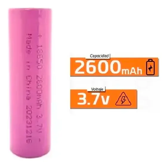 Batería De Litio Recargable 18650 3.7v 2600mah Real