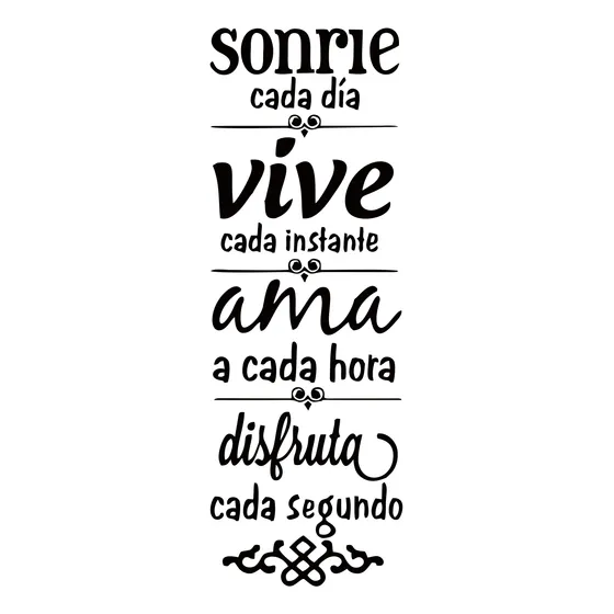 Vinilo Decorativo, Frases, Pared, Comedor, 1.30 X 45 Cm