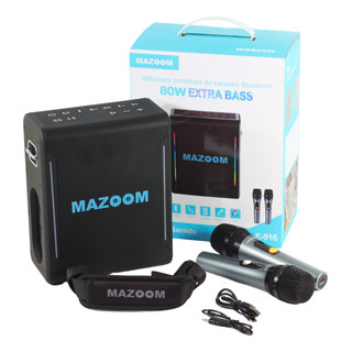 Mazoom E-916 Bocina Con Microfono Inalambrico 80w 6000mah Mazoom E-916 Bocina Con Microfono Inalambrico 80w 6000mah