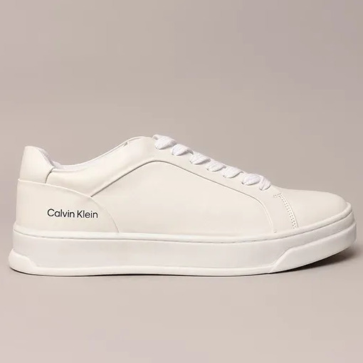 Tênis Couro Calvin Klein Masculino Cksm1100 Branco