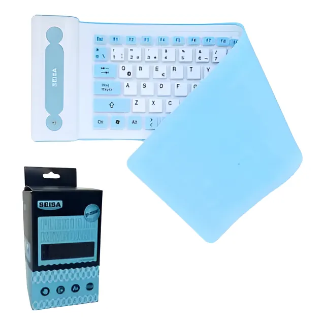 Teclado Bluetooth Flexible De Silicona 107 Teclas Portátil