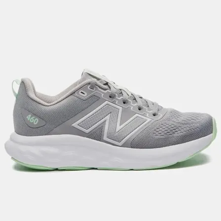 Tênis De Corrida Feminino 460 V4 New Balance Cinza Claro Liso 37 Br