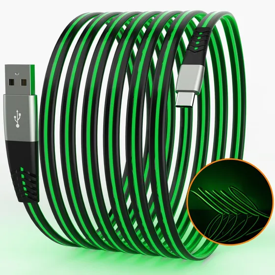 Cable Usb C Led Carga Rapida 3a Tipo Para Samsung Galaxy A20