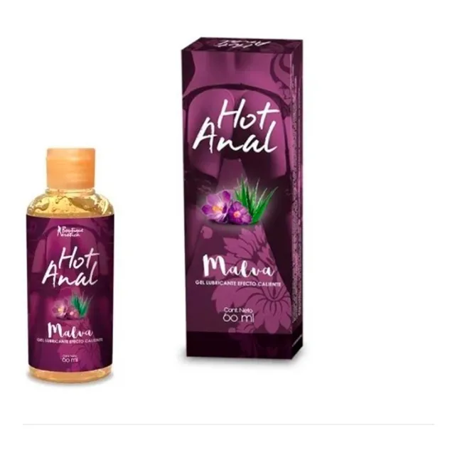 Gel Intimo Lubricante Anal Base Agua Efecto Calor Malva Aloe