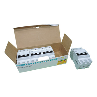 Kit 4 Disjuntor Tripolar Curva C 6a, 5sx1 - Siemens Kit 4 Disjuntor Tripolar Curva C 6a, 5sx1 - Siemens