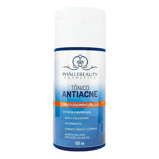 Loción Tónico Anti-acné Phállebeauty Astringente con ácido salicílico Phállebeauty Anti acne día/noche para piel grasa de 150mL/150g