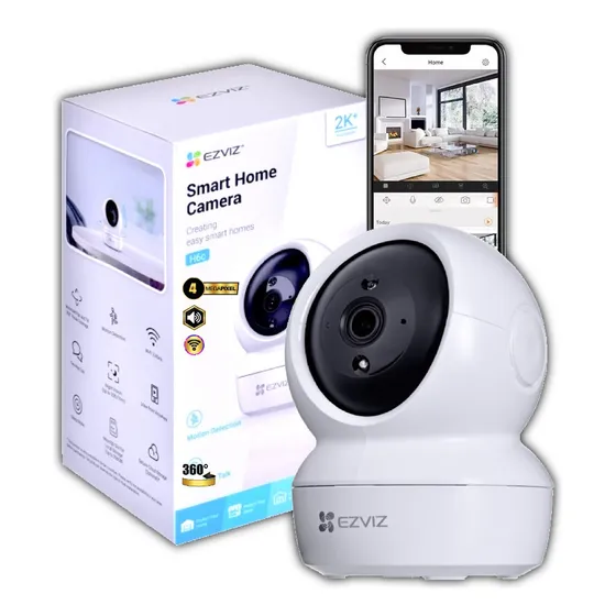 Cámara Seguridad Inalámbrica Wifi 360 Robótica 2k 4mpx Color Blanco