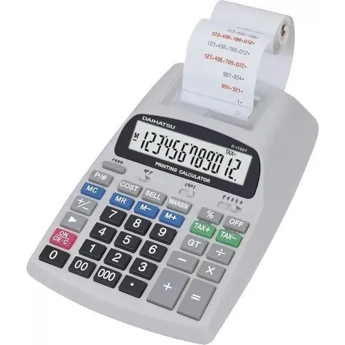 Calculadora Daihatsu D-i100t Con Rollo De Papel 12 Digitos