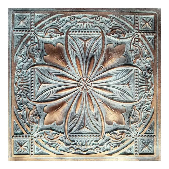 Azulejo Techo Sintetico Td10 Cobre Desgastado 40 2 Pie