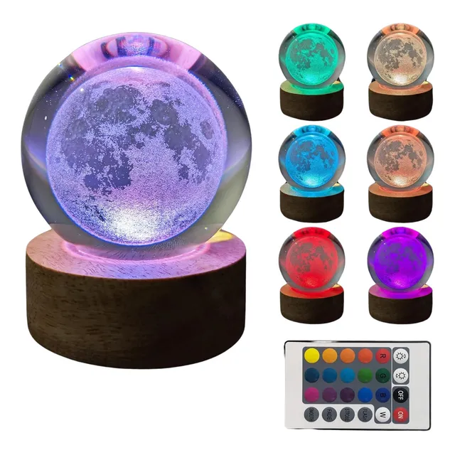 Lampara Escritorio 3d Flotante Noche Decorativa 16 Colores 