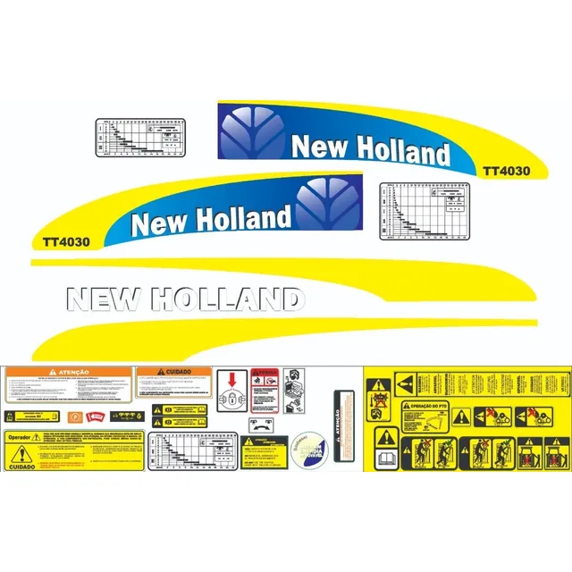 Decalque Faixa Adesiva Trator New Holland Tt4030