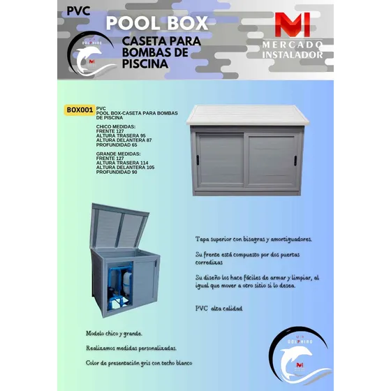 Pool Box Chico Mercado Instalador - Caseta Bomba Piscina