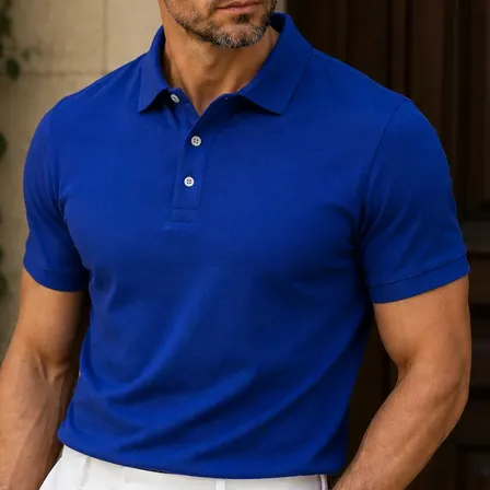 Camisa Polo Masculina Piquet Slim Manga Curta