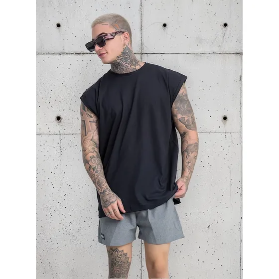 Camisa Oversized Masculina Preta Regata Over Machão Dmuniz 