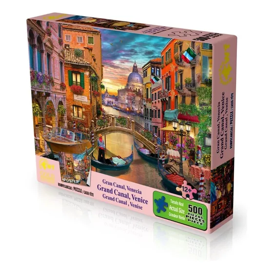 Rompecabezas Gold Edition Wuundentoy Gran Canal De Venecia De 500 Piezas