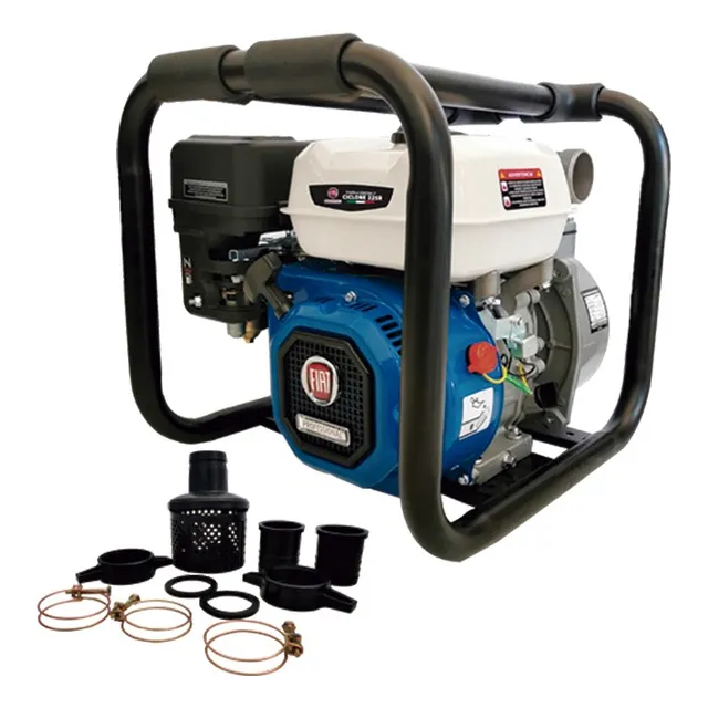 Motobomba Autocebante A Gasolina 7hp Ciclone 22 Fiat