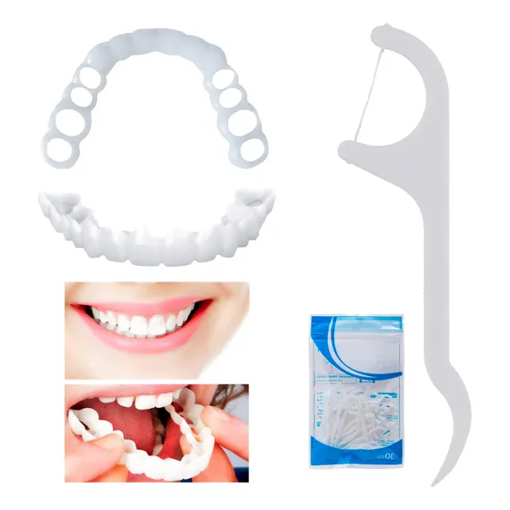Funda Sonrisa Perfecta Instantánea + 30 Flossers Antigermen