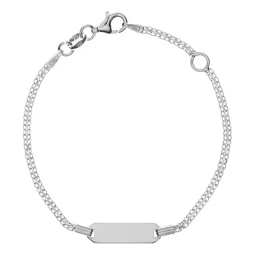 Esclava Tejido Chino Para Bebé/niño En Plata 925