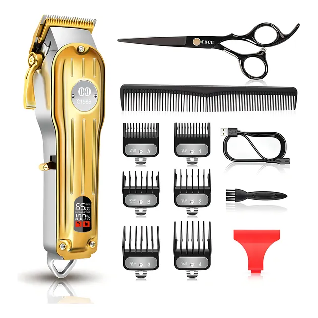 CIICII® C1986 Maquina para Cortar Cabello Profesional, Maquina Afeitar para Rasurar Barba, Inalambrica Cortadora de Pelo, Recortadora de Cabello para Hombre