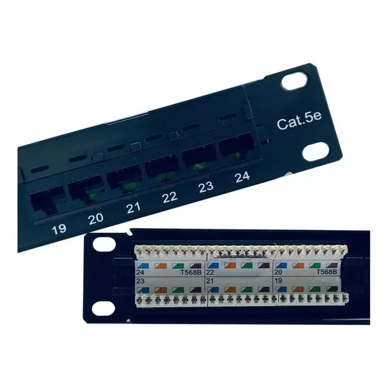 Patch Panel Categoria 5e 24portas Certifica Rede