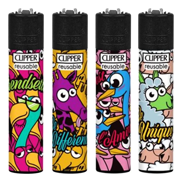 Encendedor Recargable Butano Variado Clipper Colección - 4pz
