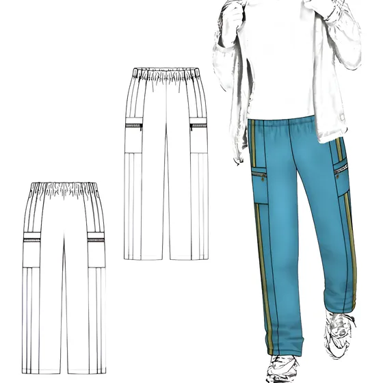 Moldesunicose Patrón Pantalones Niño Nene Papel Joggins