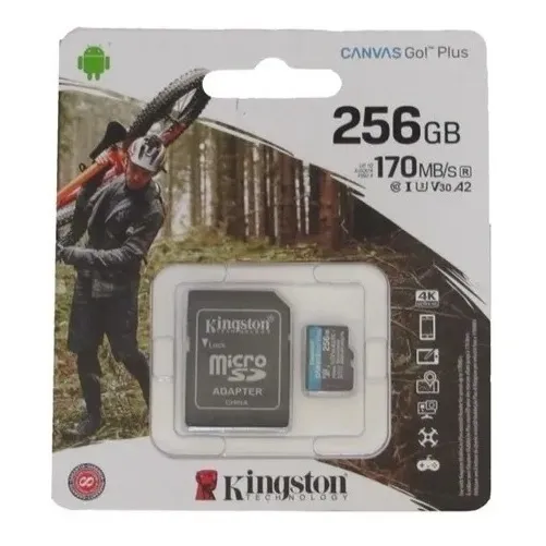 Memoria Microsdxc Kingston Canvas Go! Plus 256gb 170mb/s A2