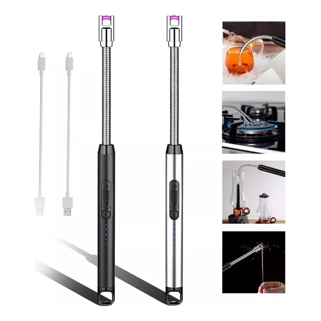 2pcs Usb Encendedor Eléctrico Portátil Recargable De Cocina