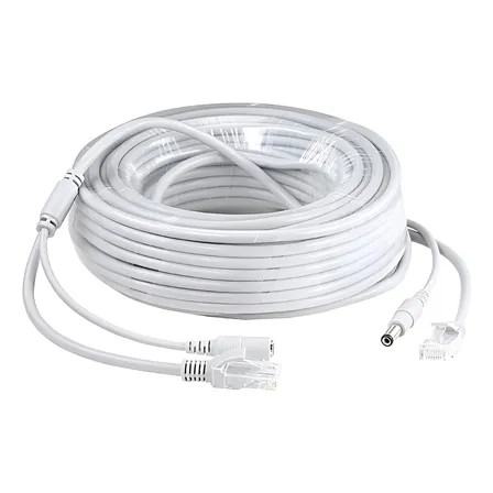 Cable Extensión Camara Seguridad 12v + Lan 15 Metros