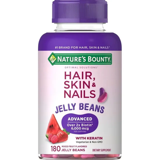 Suplemento Cabello, Piel Y Uñas Nature's Bounty 180 Gomitas Frutas