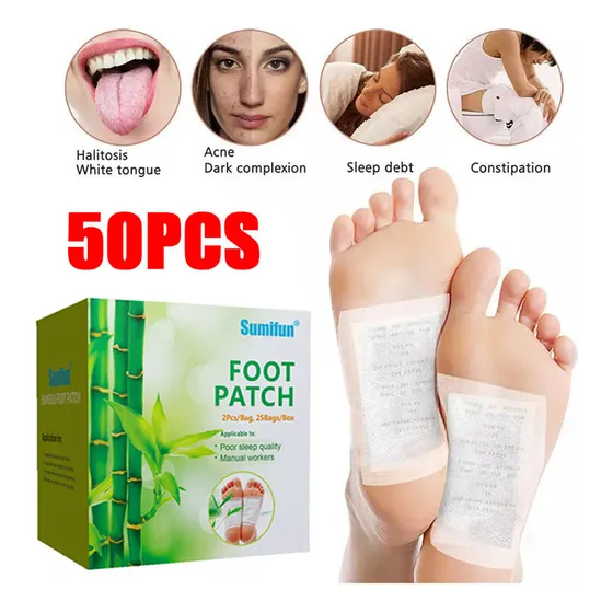 Almofadas Detox Foot Patch 50 Unidades, Almofadas Detox Foot