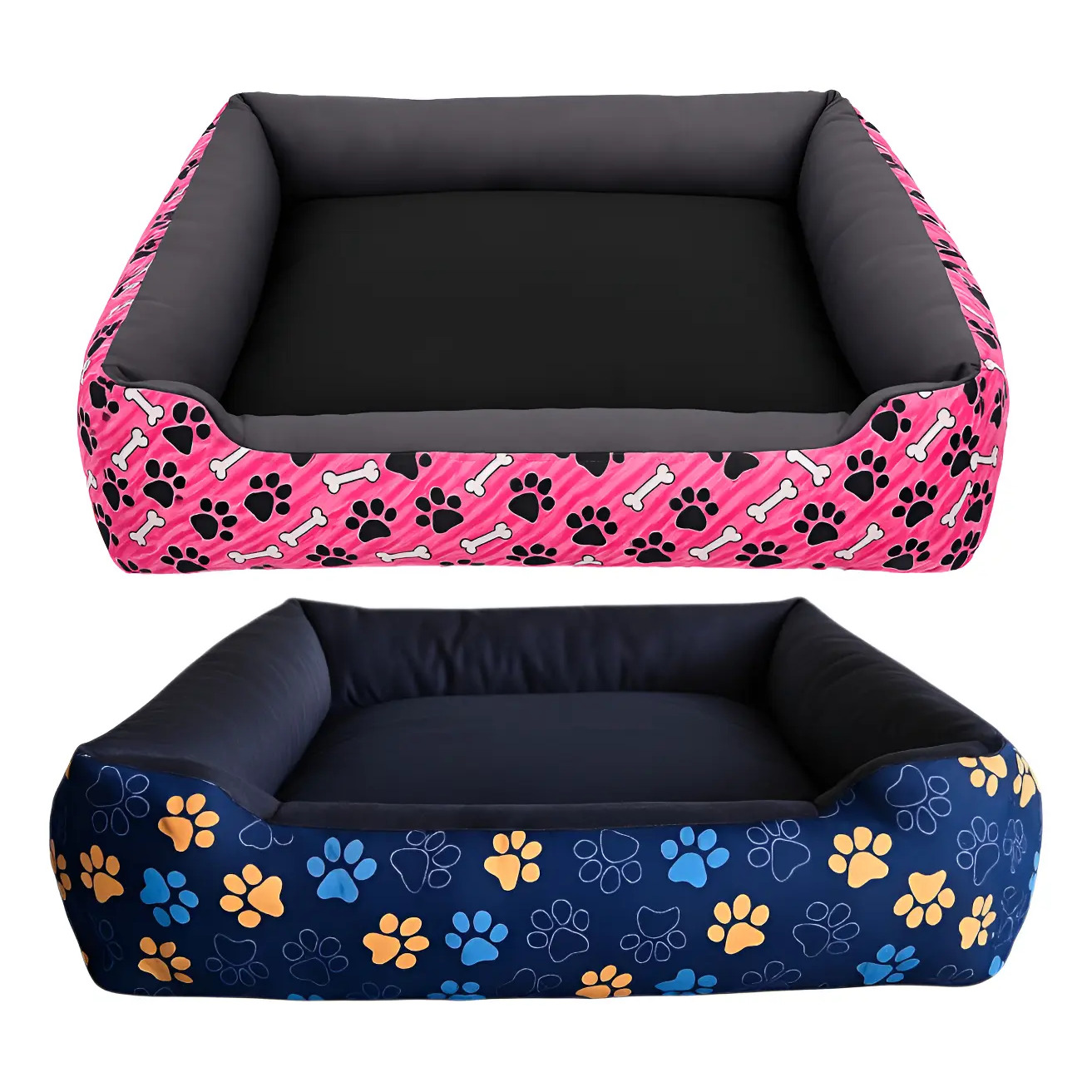 Cama Pet Impermeável Rosa/azul Pequena 45x45cm Cães E Gatos