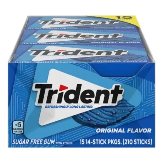 Trident Chicles Caja De 15ud En Varios Sabores