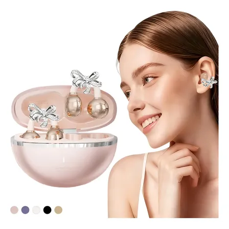 Nuevos Auriculares Inalámbricos Bluetooth Mariposa Pendiente Rosa Dorado