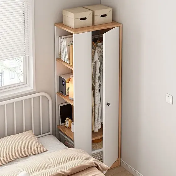 Closet Esquinero Armario Estante Organizador De Ropa 180cm Color Marrón | Cuotas sin interés