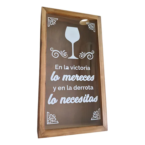 Cuadro Porta Corchos Vinos Regalo Frases 27 X 50