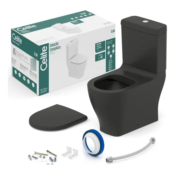 Conjunto Bacia Com Caixa Acoplada Slim Celite Matte Hh
