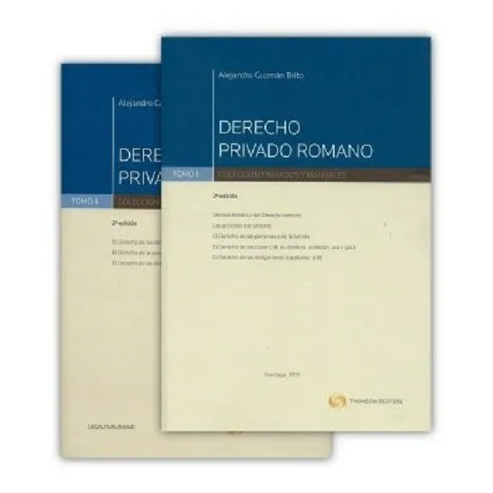  Derecho Privado Romano 2 Tomos.  2° Ed. A. Guzman Brito