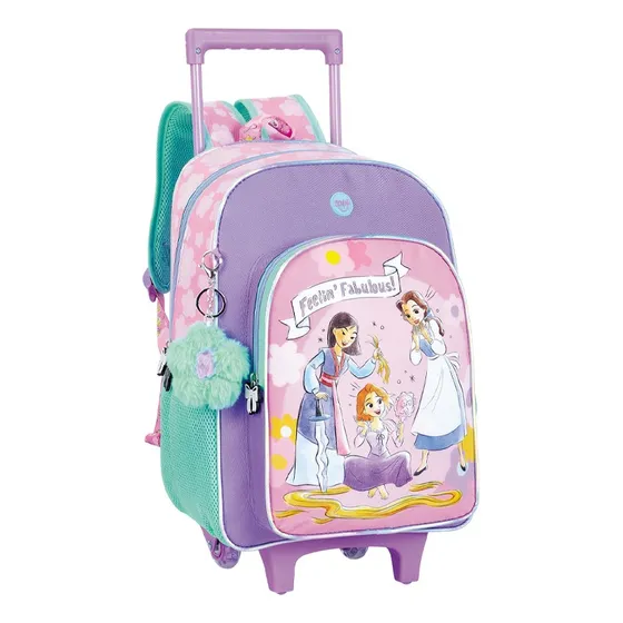 Morral Maleta Con Ruedas Princesas Disney Little  Original