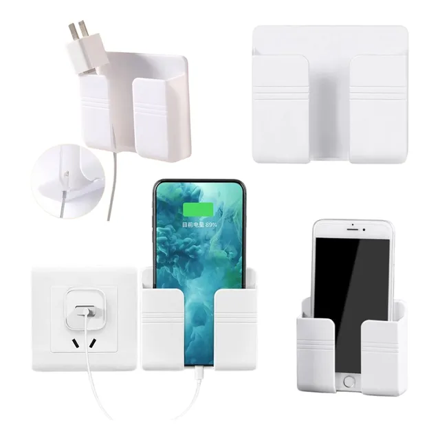Suporte Carregar Celular Parede Tomada Sem Furos Adesivo