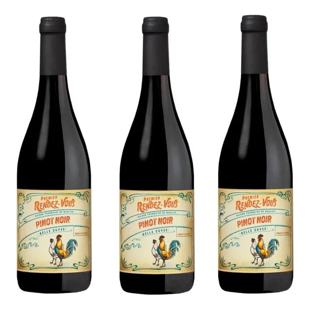Kit C/ 03 - Vinho Premierrendez Vous Pinot Noir 750ml