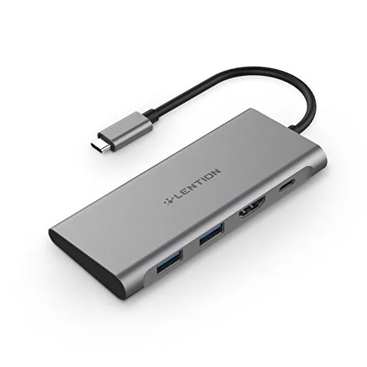 Adaptador Usb Lention C-av Digital Multipuerto Con 4k Hdmi, 