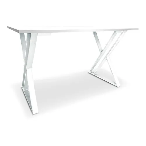Mesa De Jantas Qatar Escritório 1,20m X 0,60m Branco Genus Móveis