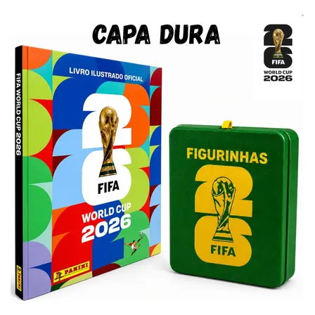 Copa Do Mundo Fifa 2026 - Álbum Capa Dura + Porta Figurinhas