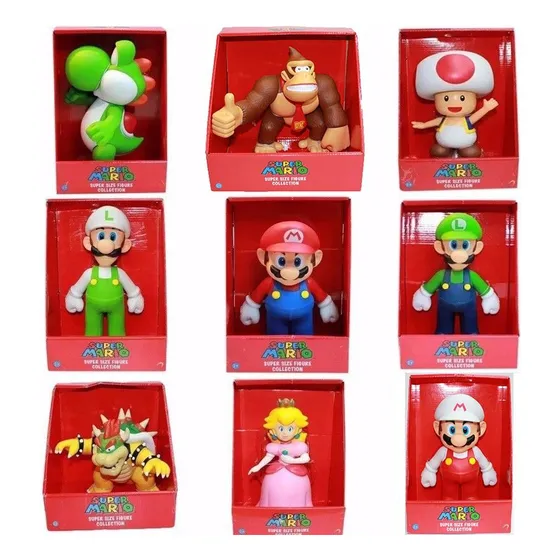 Muñecos Figuras Juguetes Mario Bros Yoshi Bowser Luigi 23cm
