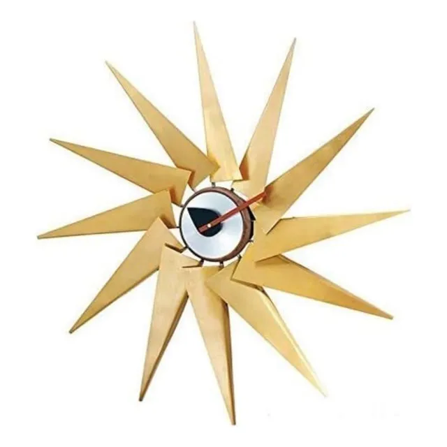 Living 29.9 In Sun Turbine Laton Creativo Gran Pared Reloj