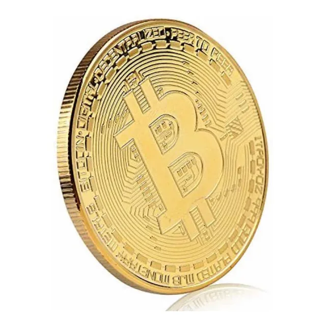 Moneda Fisica  Bitcoin  Btc | Bañada En Oro | Gruesa  | 30gr